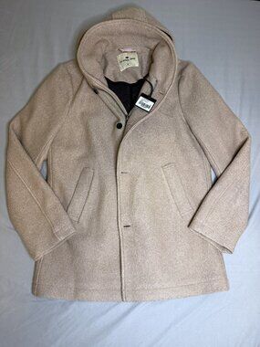 NWT The Normal Brand Men's Balboa Peacoat Hooded Coat Maple Tan M